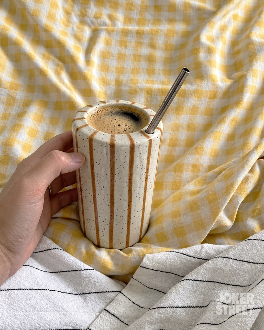 Caramel Drip Ceramic Tumbler